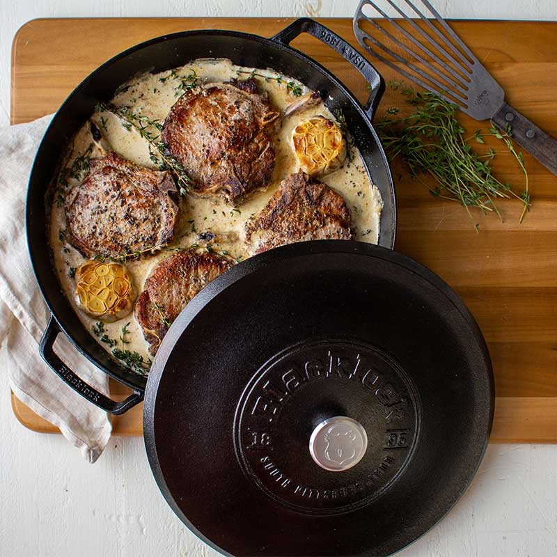Blacklock 4 Quart Lightweight Cast Iron Braiser - Image 5