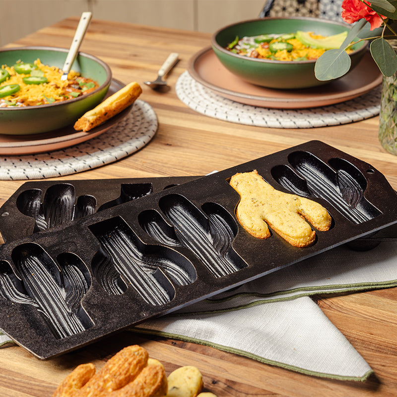 Seasoned Cast Iron Cactus Pan - Image 5