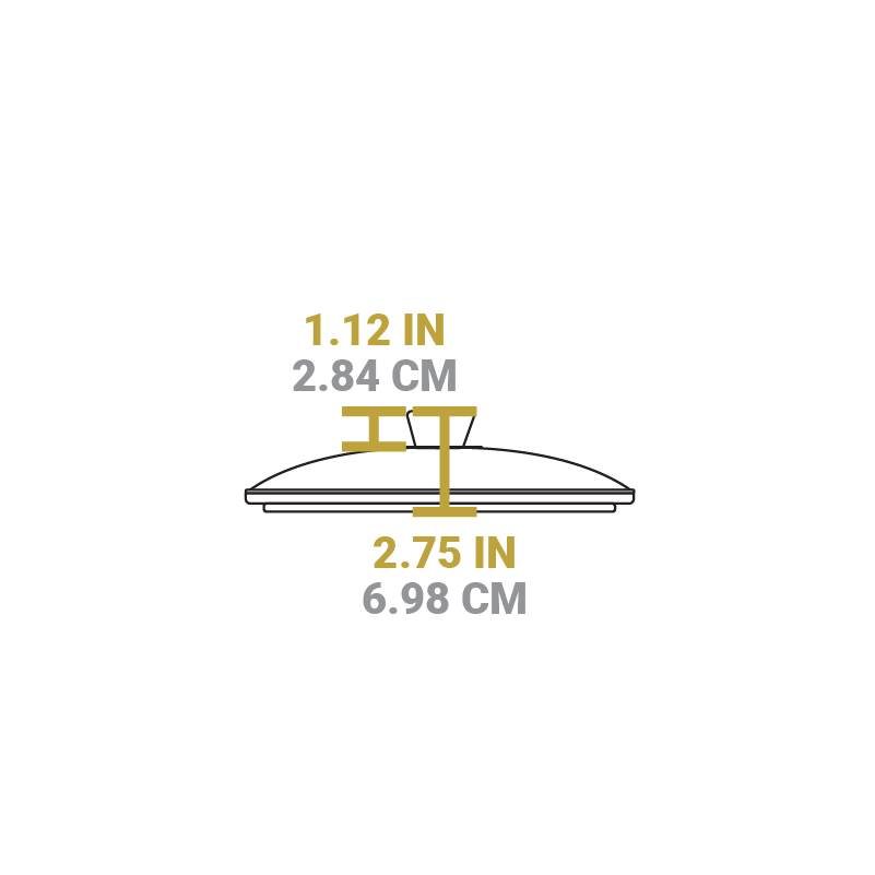 10.5 Inch Square Glass Lid - Image 2