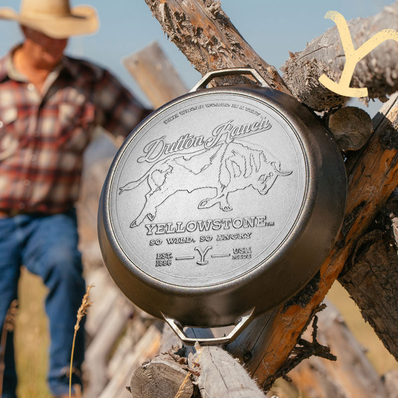 Yellowstone? 17 Inch Seasoned Cast Iron So Wild. So Angry Dual Handle Pan - Image 4